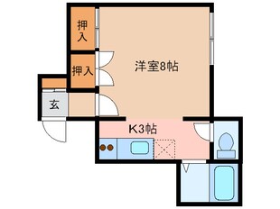 ﾋﾞｭｰﾊｲﾂ古田の物件間取画像